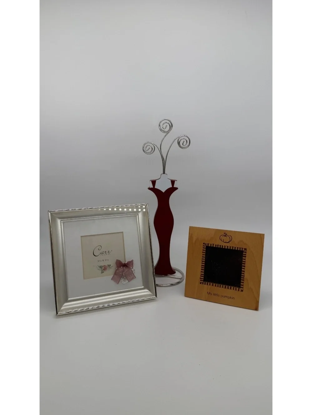 Whimsical Photo Frame & Holder Lot – 3pc Home Decor